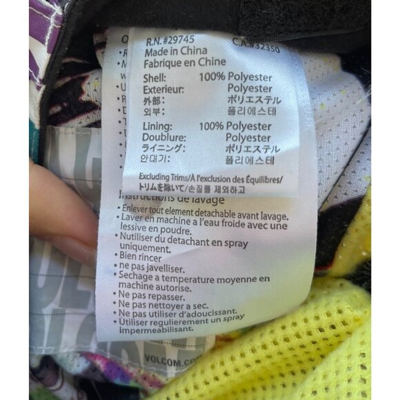 Volcom Womens White Nimbus Snowboard Ski Pants Size XS RARE Retro Graphic Print - Picture 8 of 9